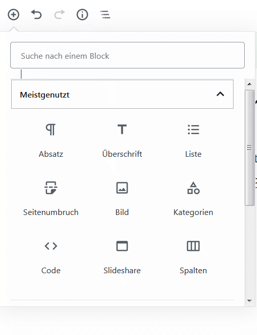 Screenshot Blöcke