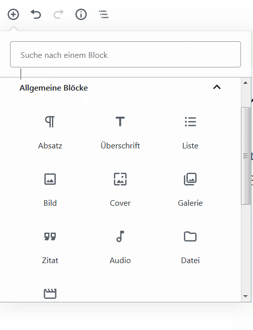 Screenshot Blöcke