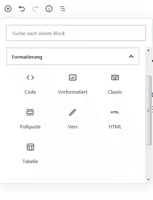 Screenshot Blöcke