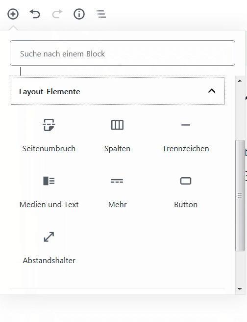 Screenshot Blöcke
