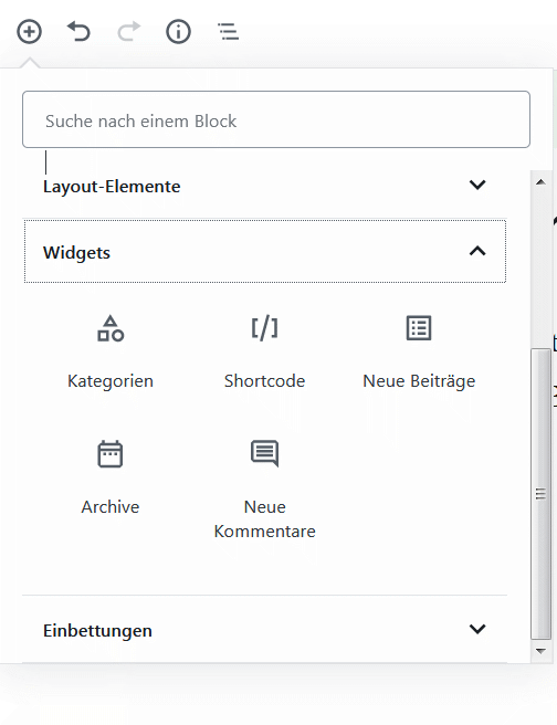 Screenshot Blöcke
